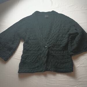 Vintage Chunky Knit City UNLTD Sweater Bell Sleeves Open Knit Womens size Medium